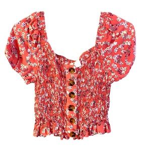 Floral crop top.